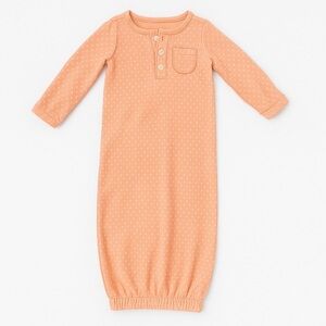 Peach Polka Dots Sleep Gown